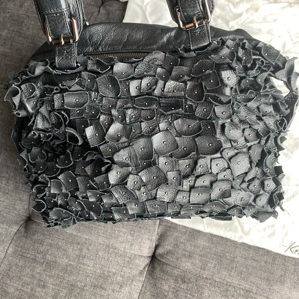 Kenneth Cole black leather satchel